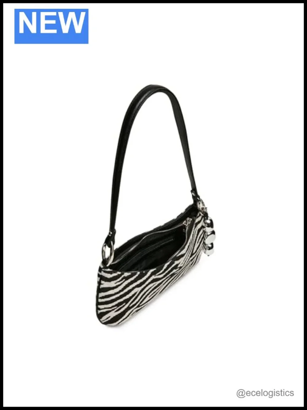 Shoulder Bag Faux Leather Shoulder Strap Zipper Charms